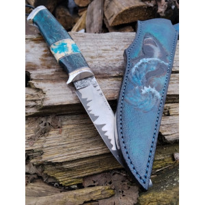АКУЛА авторський ніж ручної роботи AlexKnifemaker, сталь REX 121, 67 HRC. Photo 3